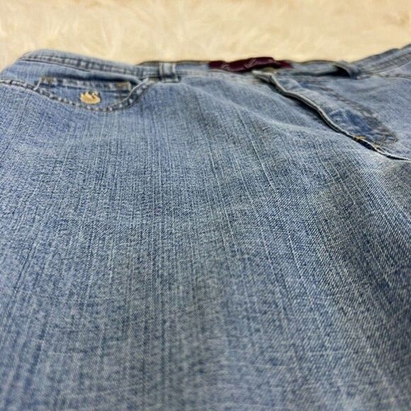 Gloria Vanderbilt Amanda 10 Petite Women's Denim Jeans Blue Taped Light Wash - Picture 11 of 12